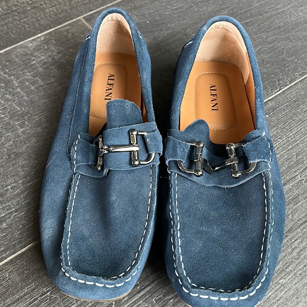 Alfani blue suede shoes